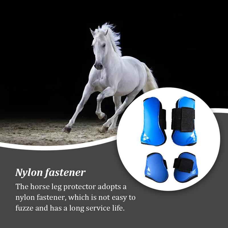2 Pair Equestrian Supplies Horse Shin Guards Jumping Hind Wear-resistant Adjustable Protective Gear Good Harness