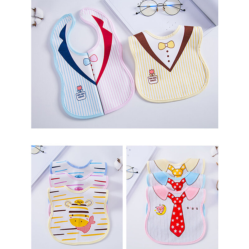 Bavoir doux à motif de dessin animé pour bébé, serviette d'alimentation pour nouveau-né, bandana pour fille et garçon