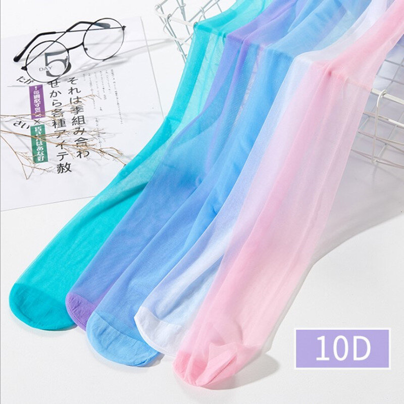 Silk Stockings Anti-Snagging Temptation Pantyhose Thin Color Stockings Women's Transparent Color Silk Stockings Women