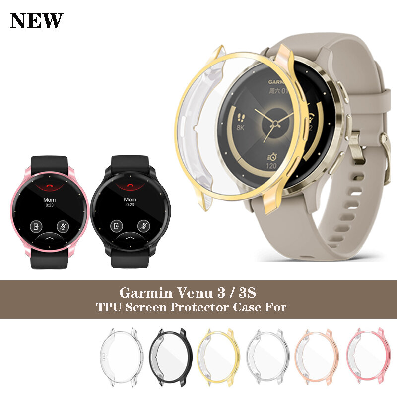 TPU Soft Cover Protective Electroplated Protector Case for Garmin Venu 3 3s