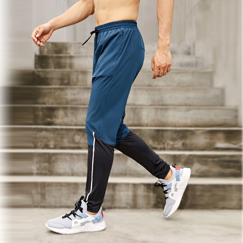 Mens Sport Pant Zipper Pockets Elastic Running Jogging Sweatpants Casual Outdoor Slim Comfortable Training Gym Fitness Trousers