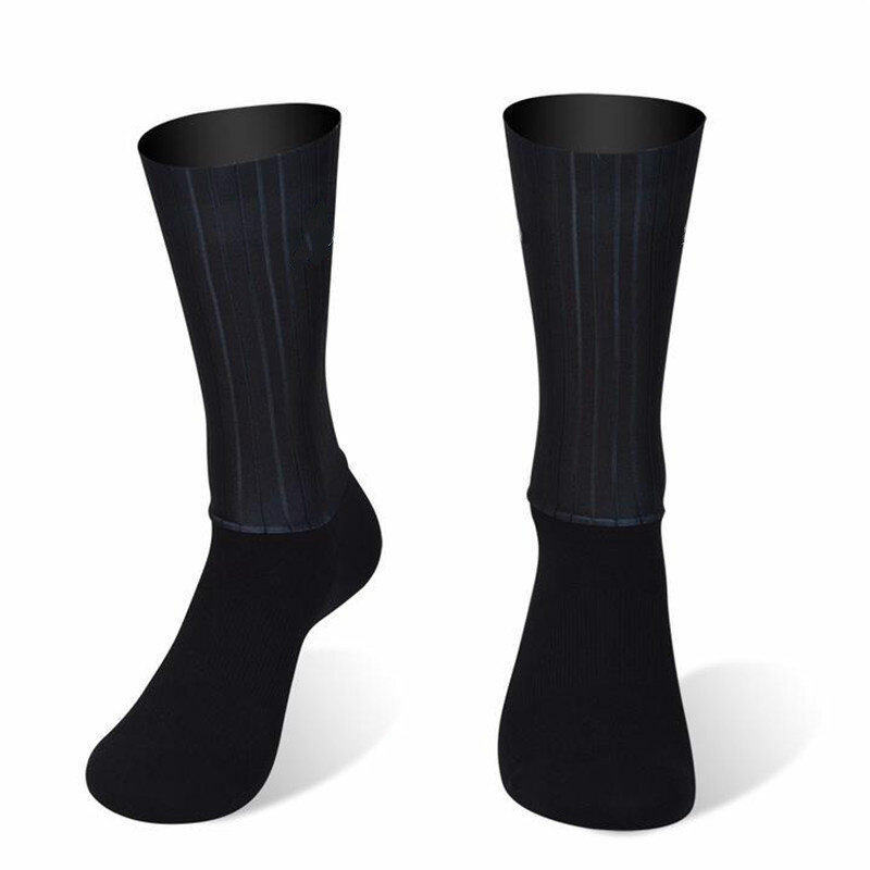 Противоскользящие велосипедные носки BikeTeam из силикагеля 2024 Aero Pro, бесшовные спортивные носки для бега на велосипеде