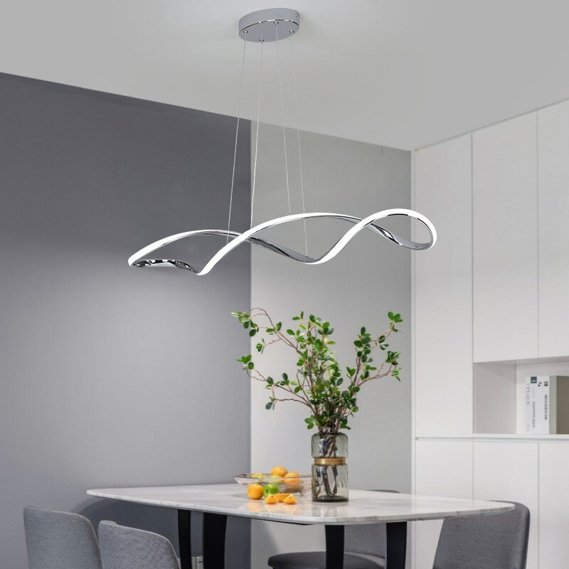 Moderna linea d'arte di lusso LED lampadario a sospensione ristorante Bar cucina camera da letto lampade a sospensione di design decorazione di illuminazione per interni