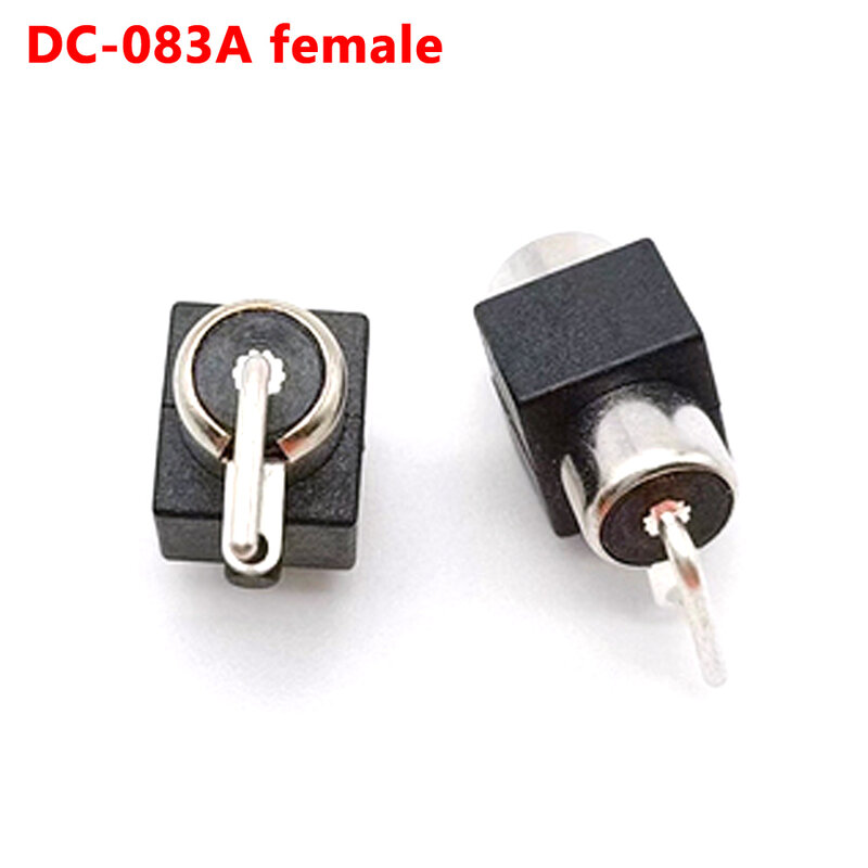 Hot Sales High Quality DC-083A copper female seat DC 083 DC charging hole Power Jack Socket Connector 3A short circuit socket