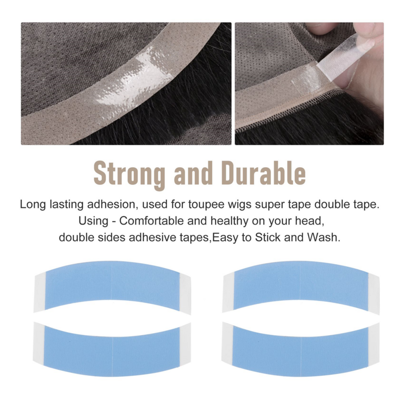 Tiras de doble cinta para peluca fuerte, sistema de cabello fijo, extensión adhesiva de encaje, impermeable, película adhesiva para el sudor, 108 unids/lote