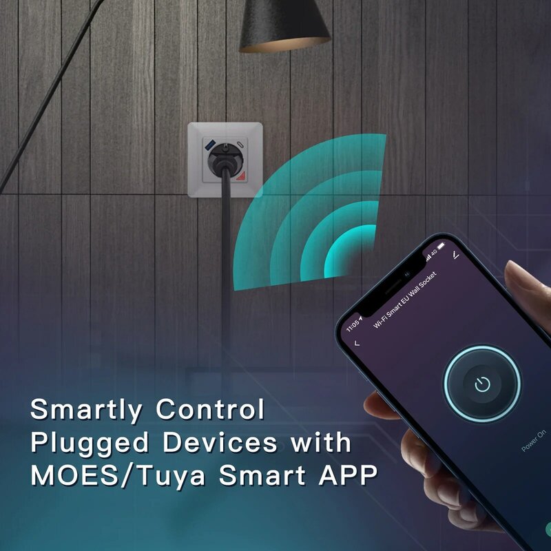 Moes Wifi Tuya Smart Socket Eu Power Plug Outlet Snelle Lading Usb Type-C App Afstandsbediening Voice Control alexa Google Thuis