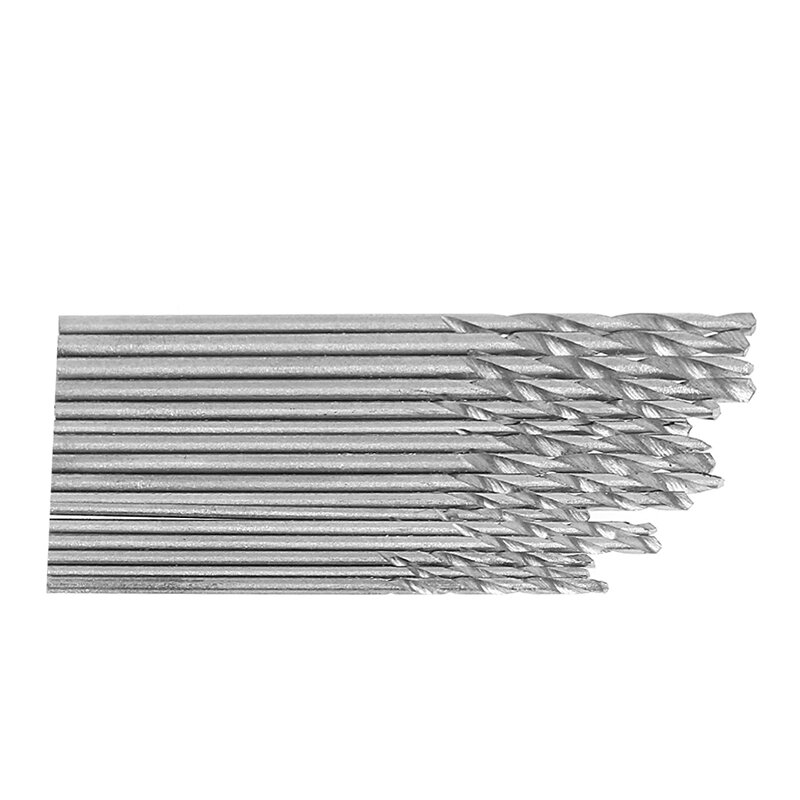 Набор спиральных сверл HSS из белой стали, 16 шт., 0,8-1,5 мм, для электрических шлифовальных сверл