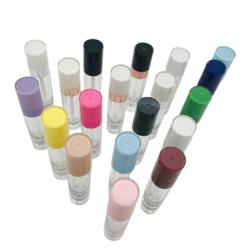 Tubo de brillo de labios vacío de 5ml, contenedores de lápiz labial líquido elegantes de plástico DIY, botella de bálsamo labial redondo de brillo de labios de 8ml, venta al por mayor