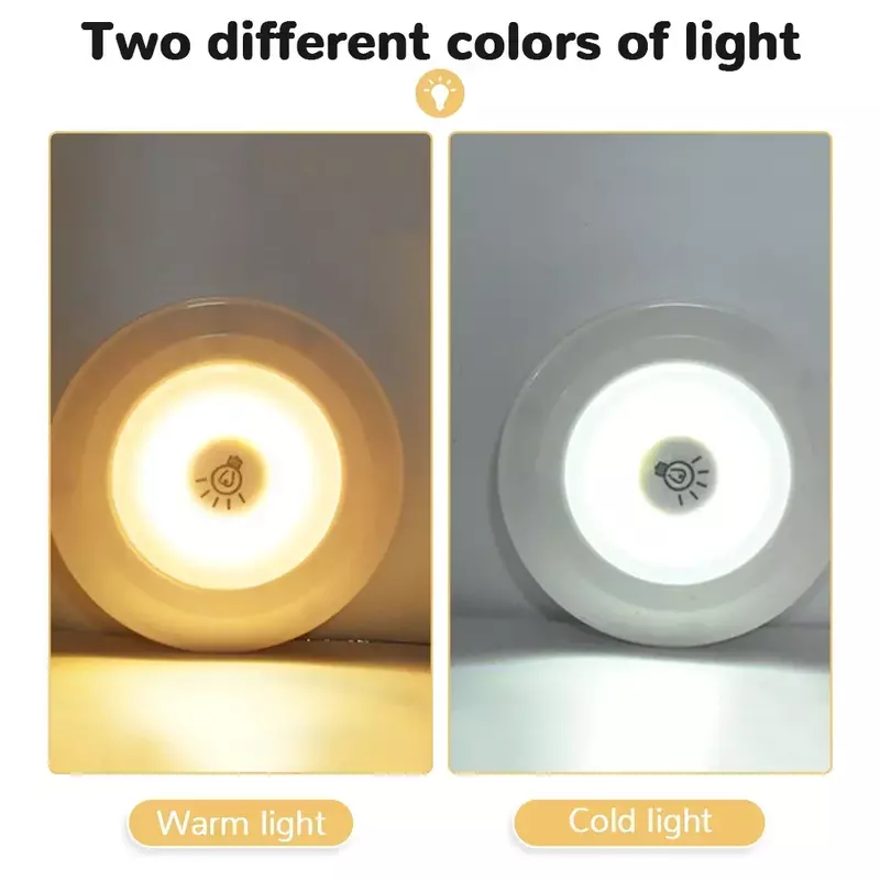 ไฟ LED 3W สว่างเป็นพิเศษใต้ตู้ไฟ LED ไร้สายควบคุมระยะไกลหรี่แสงได้ lampu tidur ตู้เสื้อผ้าบ้านห้องนอนห้องครัวสัปหงก