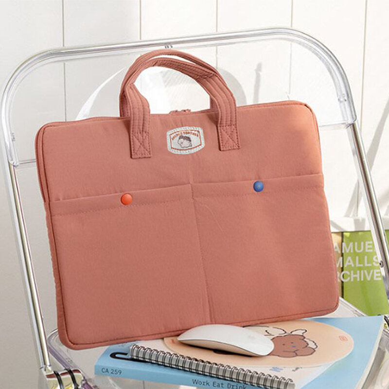 Сумка для ноутбука с вышивкой на заказ, нейлоновая вместительная Милая школьная сумка для ноутбука с надписью, Модный деловой портфель