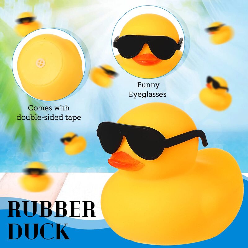 6/12/24pc Bath Duck Toys Yellow Rubber Ducks Squeak & Float Ducky Baby Shower Pool Toy for Toddlers Kids Boys Girls