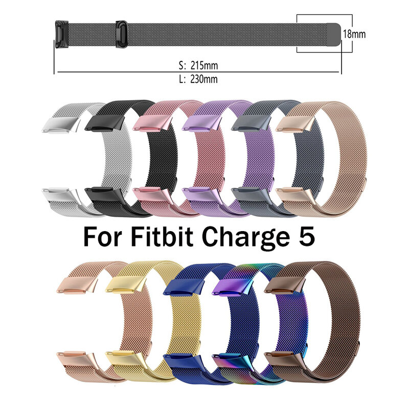 Metalen Magnetische Band Voor Fitbit Lading 2 3 4 5 Band Armband Wacthband Voor Fitbit Lading 5 3 Se Band rvs Polsband