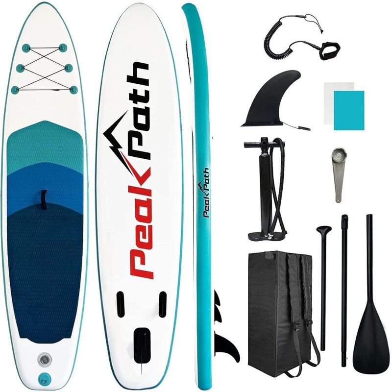 Inflável Stand Up Paddle Board, Premium SUP Acessórios, Saco Wakeboard, Non-Slip Trela Deck, Surf Controle Padel, 6 "Grosso