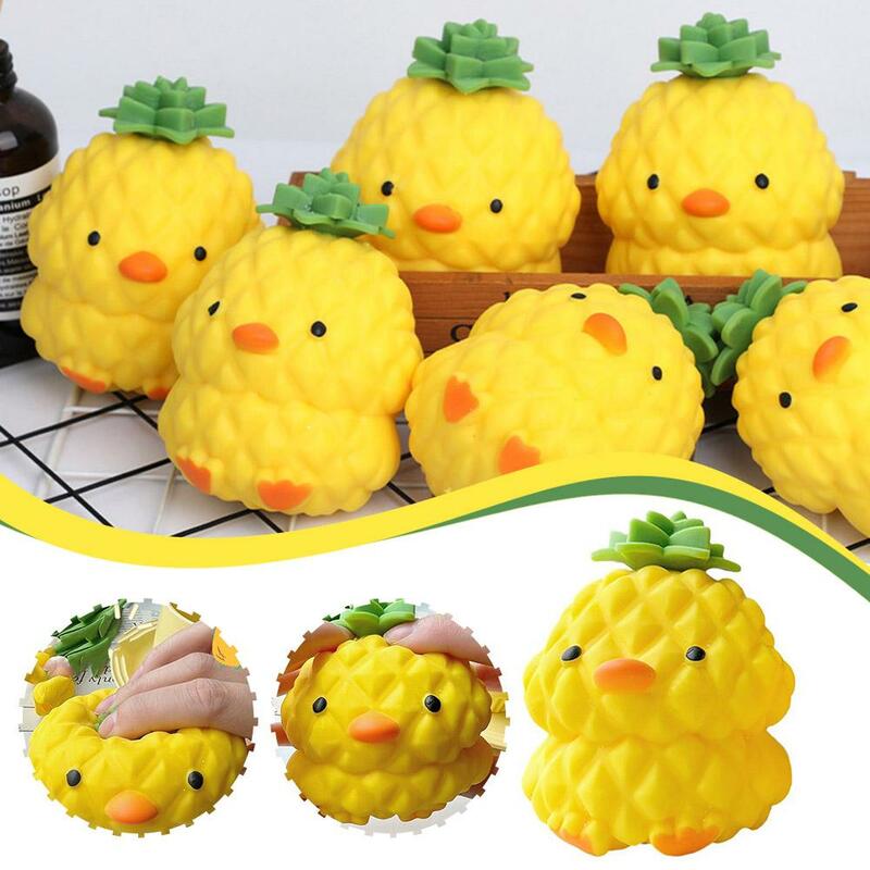 Kreatywna nowość Kawaii kaczka ananasowa wiercące dzieciom zabawka dla dziecka ładny Ornament artefakt powolne powracanie do kształtu dzieci prezent urodzinowy sensoryczny