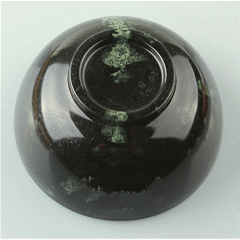Dark Green Dark Jade Wine Glass Ornaments Carved Bowl Serpentine