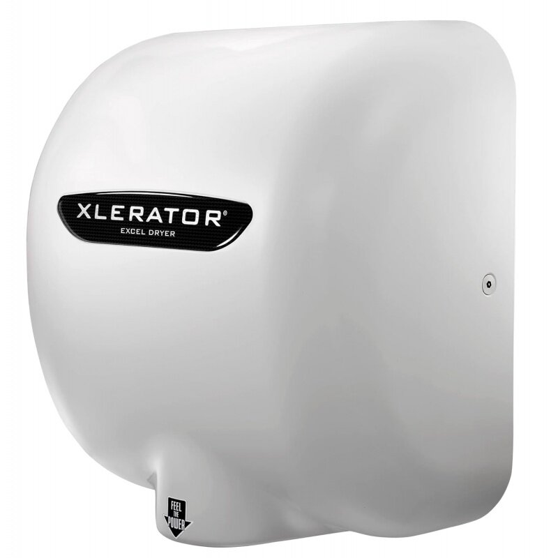 Xlerator-Secador De Mão Automático De Alta Velocidade, Tampa De Plástico Termofixo Branco, Bico De Redução De Ruído, XL-BW, 12.5 A, 110/12