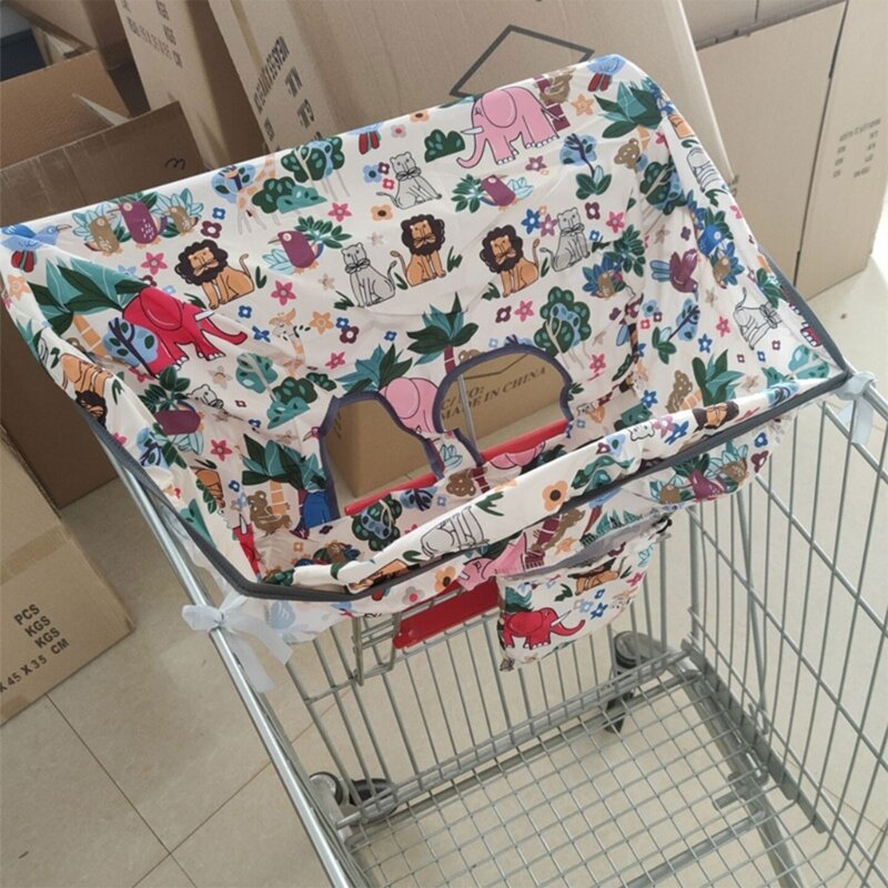 Caroon 인쇄 쇼핑 패드 슬리브 사랑스러운 패턴 아기 좌석 쿠션 보호대 유아 및 유아용 케이스 커버