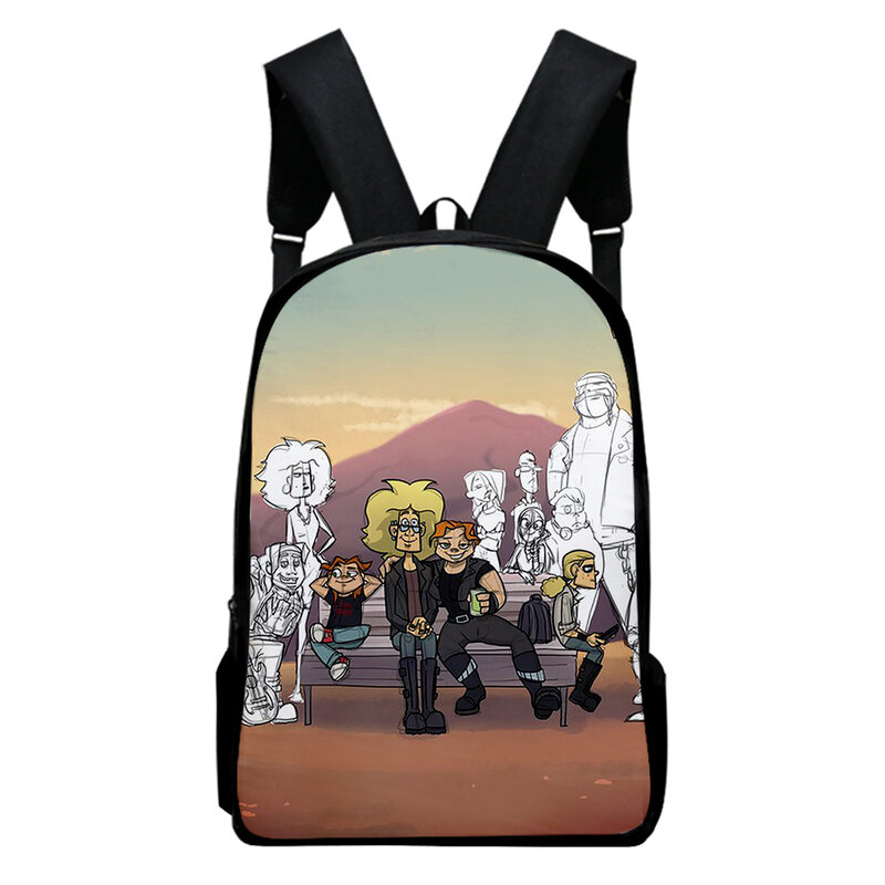 Família de metal anime dos desenhos animados mochila saco escolar adulto crianças sacos unisex mochila 2023 estilo casual sacos harajuku