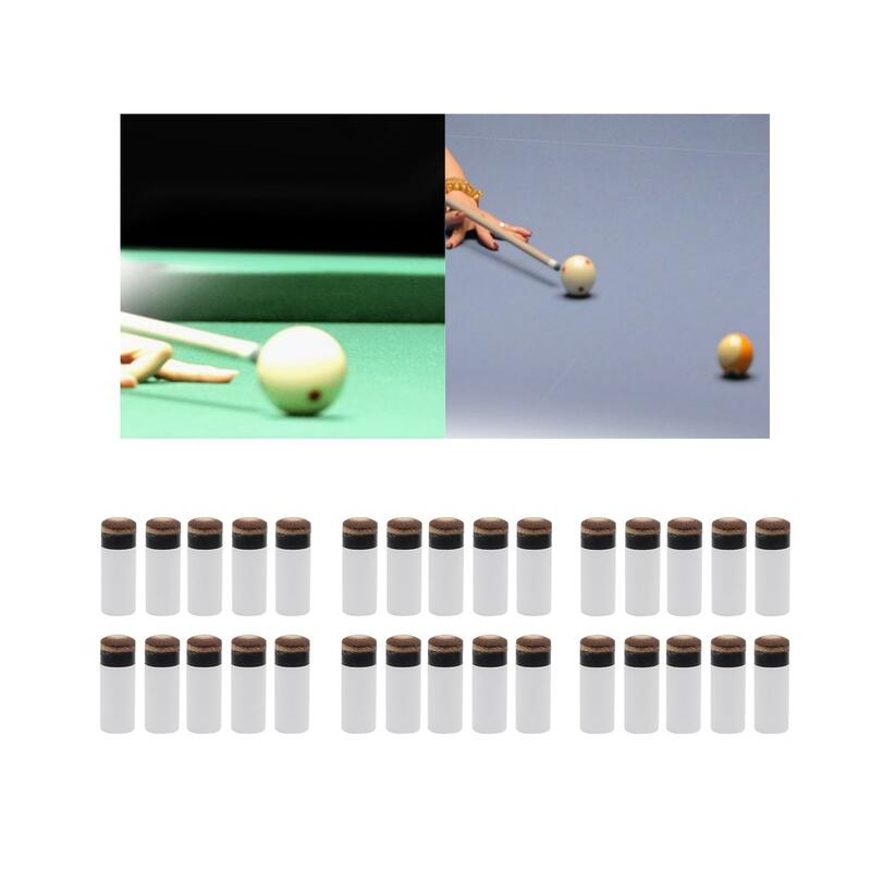 10x Pool Cue Tips Screw on Billiard Screw Supplies Professional Snooker Tool Pool Billiard Cues Tips Replacement Screw on Tips