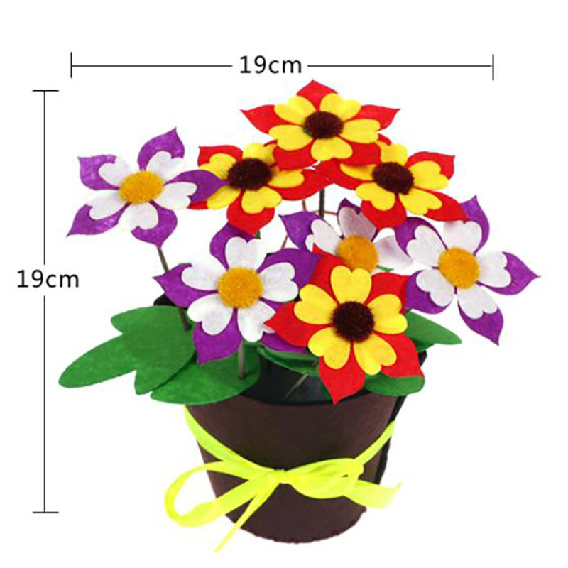 Zestaw do robienia ręcznie zrobiony kwiatek dla dzieci DIY ręcznie zrobiony kwiatek roślina doniczkowa zabawki wykonane ręcznie pomoce dydaktyczne Montessori zabawka
