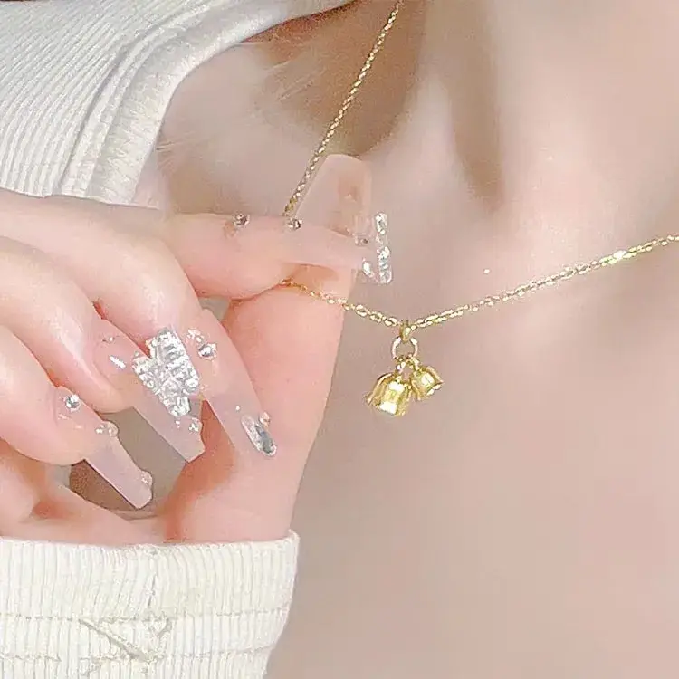 VIVILADY-collares de cadena de lirio del valle de Freesia de plata 925 para mujer, joyería fina, accesorios minimalistas