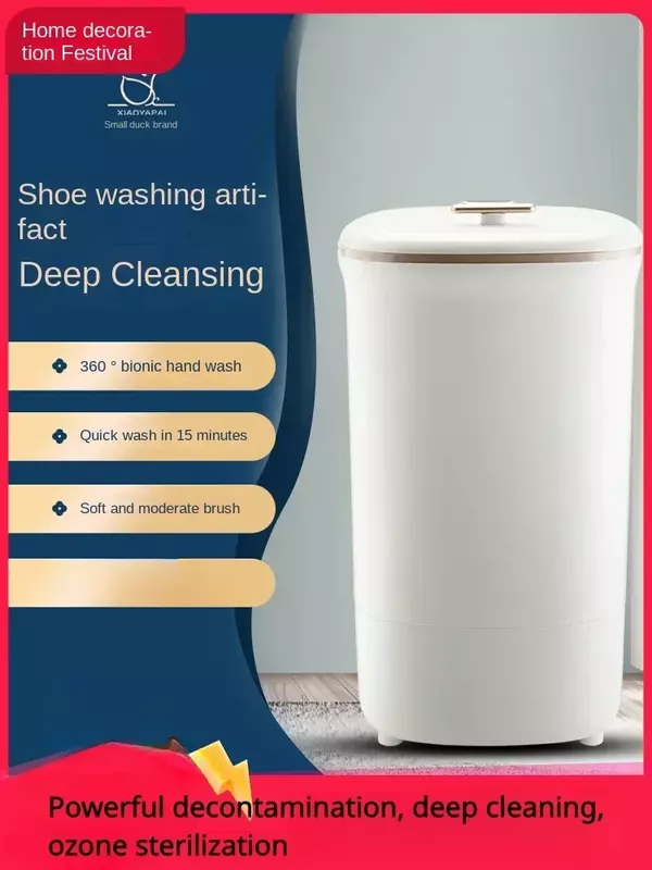 Semi-automática Household Small Shoe Washing Machine, Artefato Lazy Dormitório, Escovando, Artefato