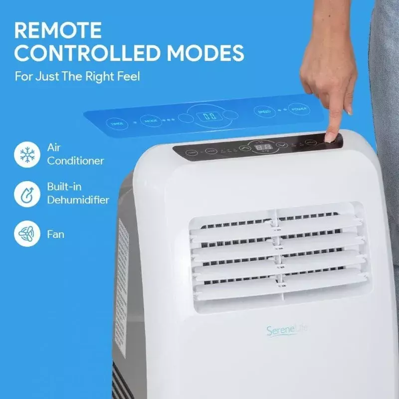 HAOYUNMA 3-in-1 Portable Air Conditioner with Built-in Dehumidifier Function,Fan Mode, Complete Window Mount Exhaust Kit