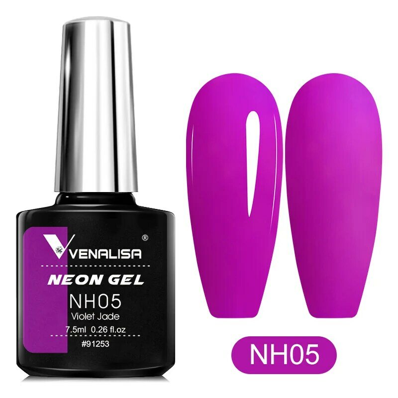Venalisa Neon Nail Gel Polish Super Gorgeous Summer Color Nail Manicure 7.5ml Semi Permanent Soak off UV LED Nail Gel Varnish
