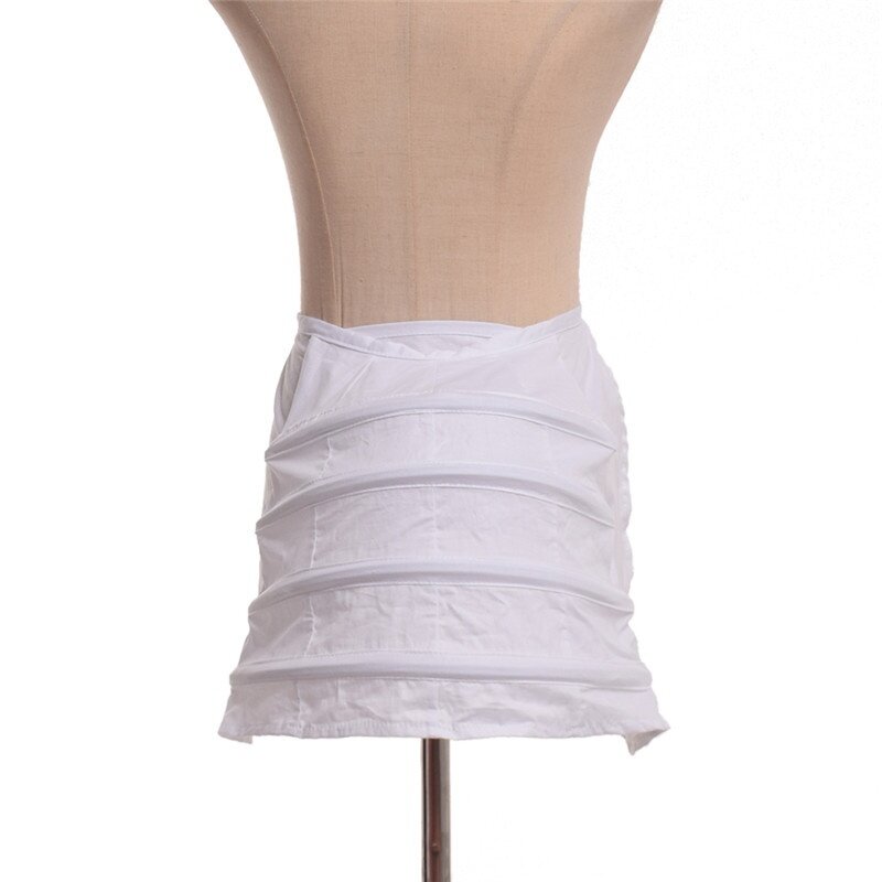 Victorian Crinoline Petticoat Underskirt White Cage Frame Pannier White Half Slip