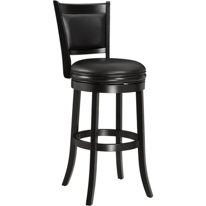 Шарнирный барный стул, 29 дюймов, высота сиденья, черный комплект из 1
