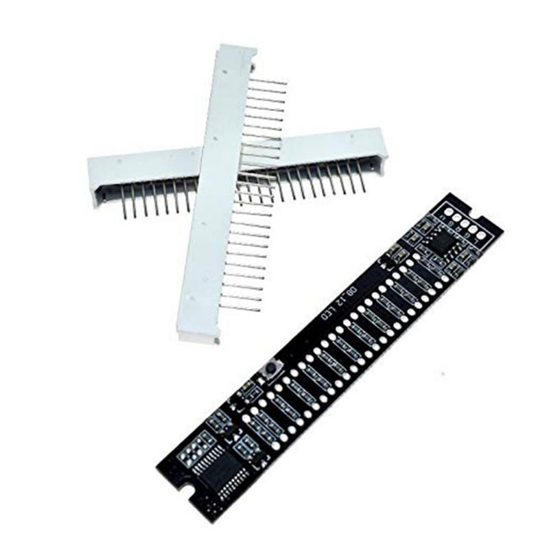 2X indikator VU Meter indikator 12 Level ganda Mini papan Amplifier Stereo papan kecepatan lampu dapat disesuaikan dengan Mode AGC, kit DIY