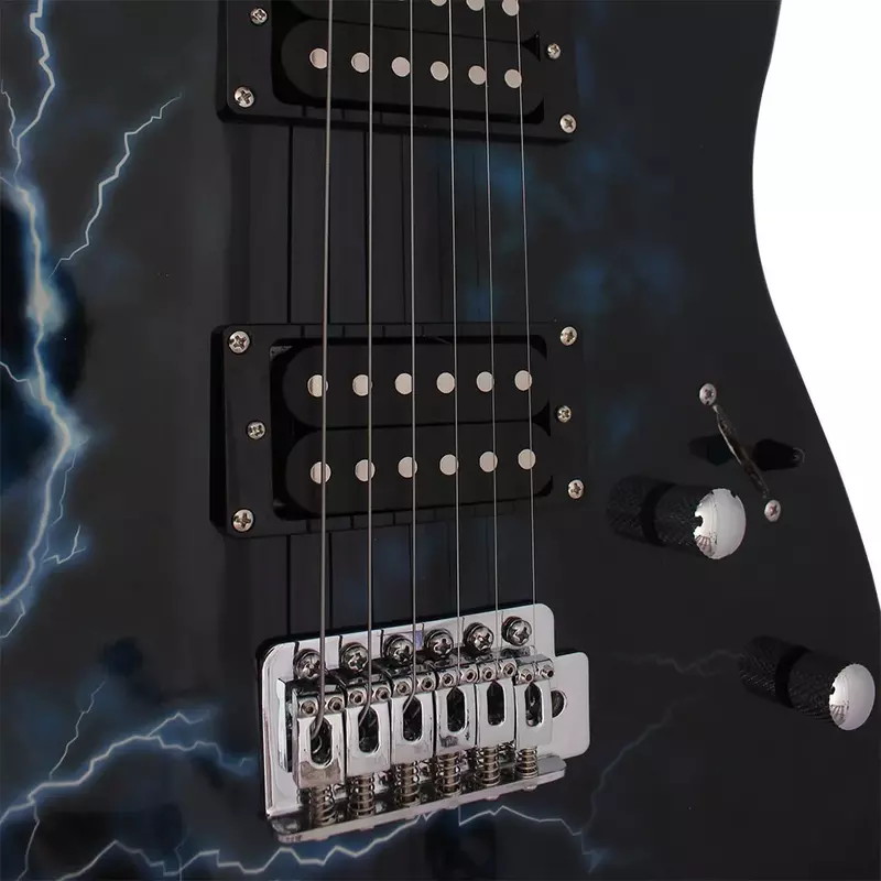 6 strunowa gitara elektryczna 39 Cal 21 progi klon Lightning gitara elektryczna z torbą Amp niezbędne części do gitary i akcesoria