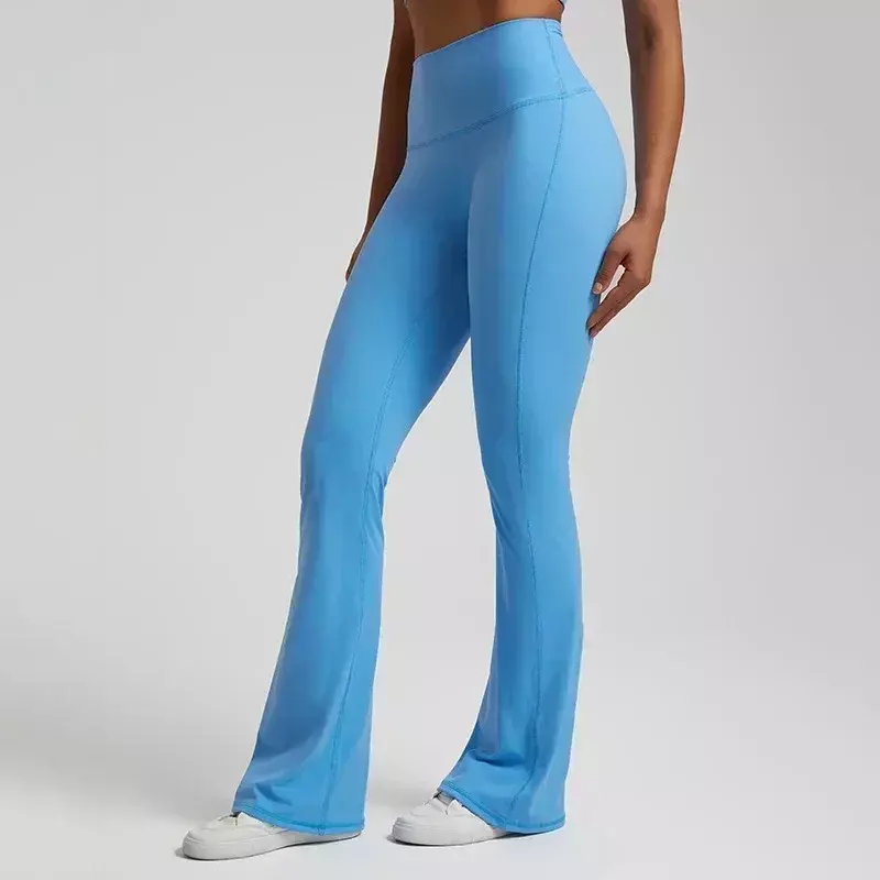 Ao Yoga wysokiej talii spodnie Flare damskie Outdoor Casual Hip Lift ćwiczenia sportowe spodnie do fitnessu taniec spodnie z szerokimi nogawkami