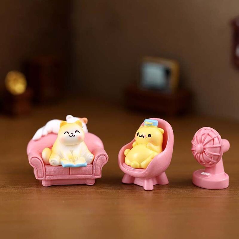 Miniatura Gato Micro Paisagem Estatueta, DIY Artesanato de Animais, Decoração do Lar, Jardim de Fadas, Paisagismo Decoração, Presente
