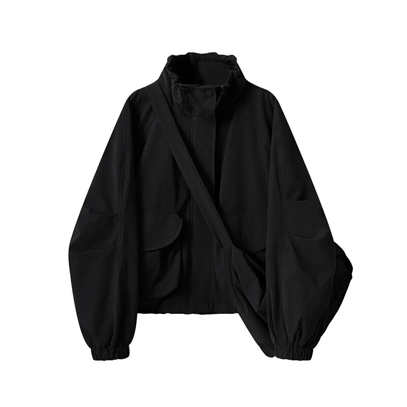 2024New American Jacket Women Retro Casual Coats Female Spring Autumn Outerwear Loose Fashion Overcoat Niche Design Cardigan Top