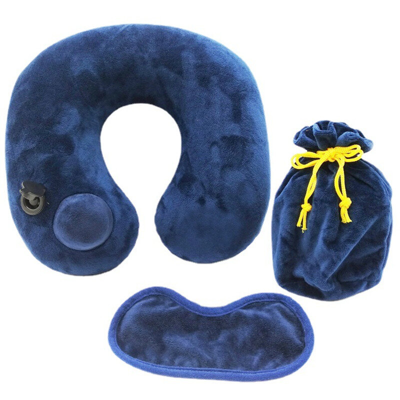 U-forma pescoço travesseiro de viagem dobrável pescoço almofada de ar inflável viagem gravidez corpo travesseiro portátil escritório dormir descanso