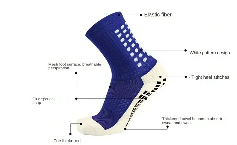 Профессиональные Нескользящие футбольные носки для мужчин и женщин для занятий спортом на открытом воздухе