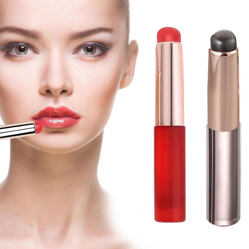 Upgrade Silicone Lip Brush With Cover Angled Concealer Gloss Balm Lip Concealer Make Brushes Brushes Round Head Up Lip Brus Z4S7