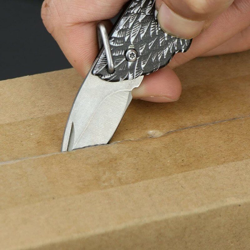 سكين جيب محمولة متعددة الوظائف من الفولاذ المقاوم للصدأ ، سكاكين تخييم EDC خارجية ، سلسلة مفاتيح أداة تفريغ ، جودة عالية