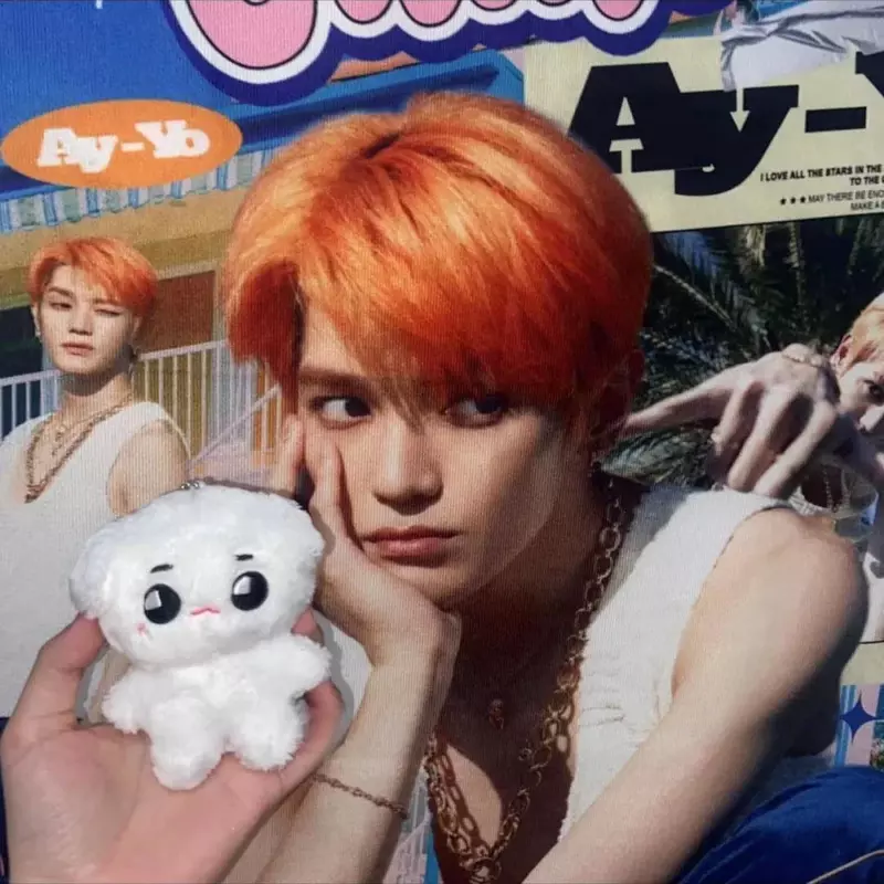 Kpop Idol Tyongya peluche bambola farcita portachiavi cucciolo bianco
