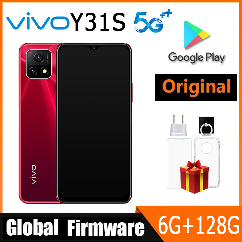 Vivo-Y31S 5G Celular, 6.58 ", Tela 90Hz, Android 11.0, Face ID, Impressão digital, Snapdragon, 480, Carregador 18W