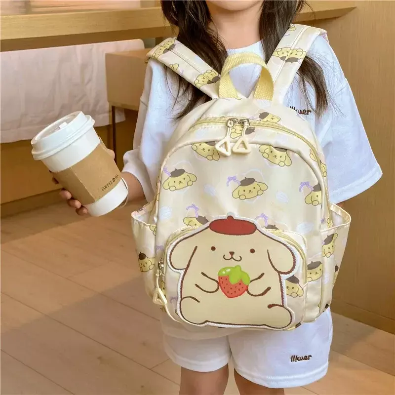 Sanrio Hello Kitty กระเป๋าสำหรับเด็ก, กระเป๋าลายการ์ตูนน่ารักสำหรับเด็กผู้ชายและเด็กผู้หญิงกระเป๋าเป้สะพายหลังโรงเรียนอนุบาลลดภาระกระเป๋าเป้สะพายหลังเด็ก