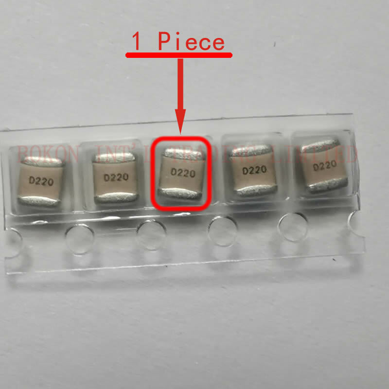 Capacitores multicamadas cerâmicos da porcelana p90 do ruído a220j d220 do esl do tamanho alto q dos capacitores da micro-ondas 22pf 500v rf 1111 v baixo