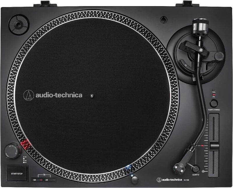 Audio-Technica AT-LP120XUSB-BK Direktantriebs-Plattenspieler (Analog & USB), vollständig manuell, Hi-Fi, 3-Gang, Vinyl in Digital umwandeln