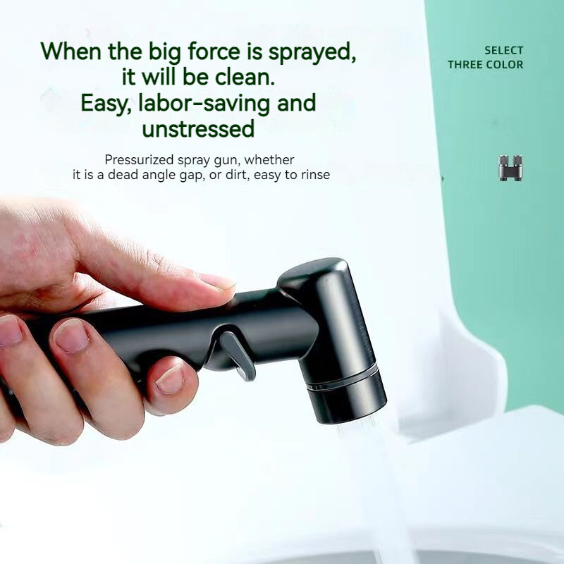 Ręczny pistolet natrysk bidetowy przenośna wysokociśnieniowa natrysk bidetowy zestaw pistoletów czyszczenie łazienki akcesoria toaletowe do prania kobiet