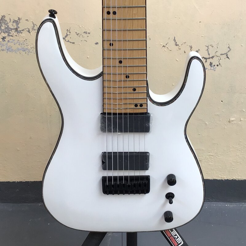 Gitara elektryczna zostanie wysłana natychmiast po złożeniu zamówienia darmowa wysyłka 8 strun gitary czarny sprzęt guitarra
