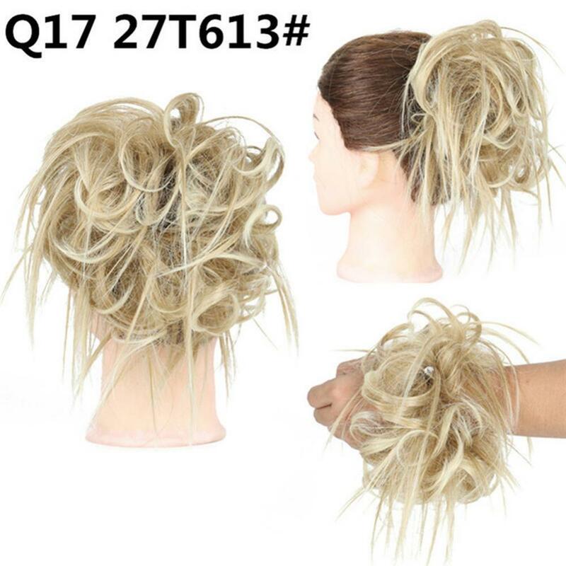 Akcesoria do włosów gumka do włosów dekoracji przyrząd do koka z włosów syntetyczne przedłużanie niechlujne kręcone elastyczne klipsy pętelkowe kokardki we włosach
