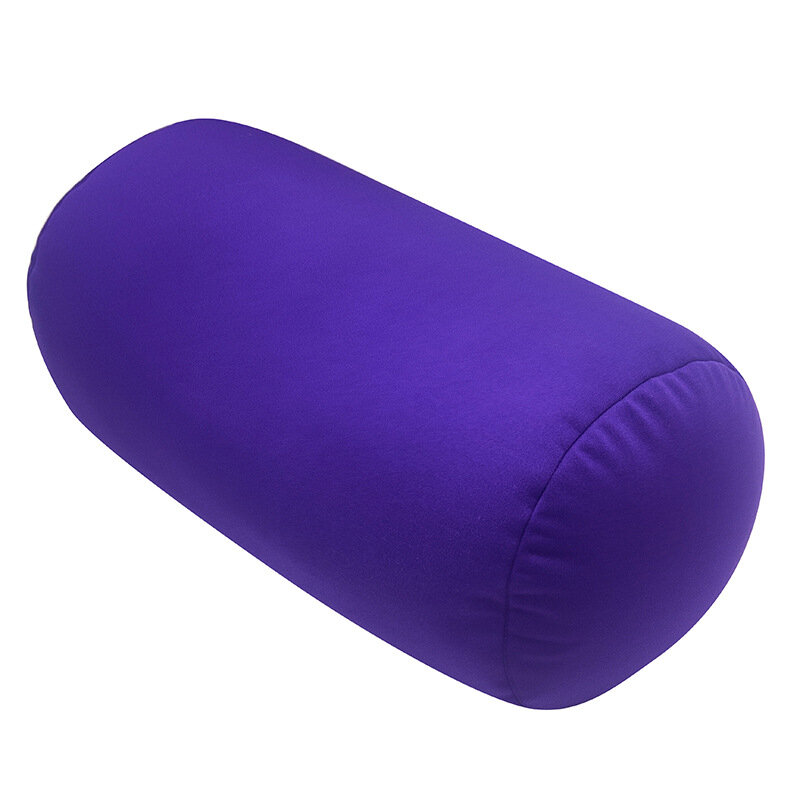 Almohada enrollable para descanso de cabeza, Cojín cilíndrico de microcuentas de Color puro, soporte para el cuello, ideal para viaje y oficina
