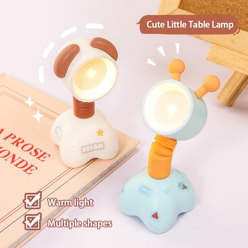 Lampu malam LED Mini portabel, lampu meja hewan lucu lampu baca dekorasi hadiah untuk anak-anak siswa kamar tidur dekorasi