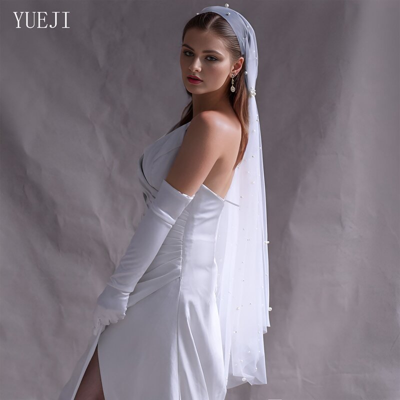 YUEJI-velo De Novia largo con perlas Julieta Ca, accesorio De boda, Vestido De Novia 2024 De Buena Calidad YJ12
